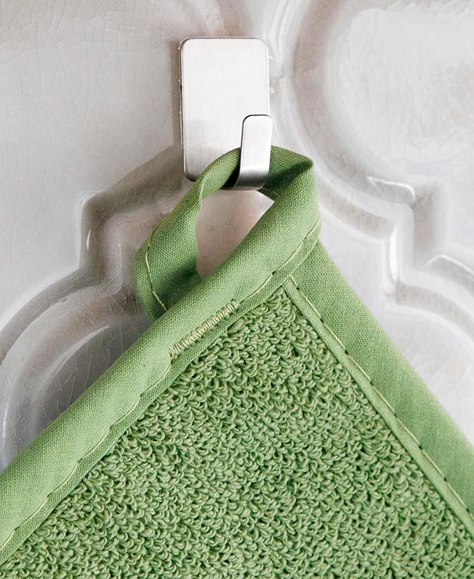 RITZ Terry Potholder & Hot Pad: Unparalleled Heat Resistant, Durable 100% Cotton – Ergonomically Designed for Optimal Grip – Easy-Care Machine Washable – 4-Pack, Cactus/Paprika