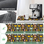 Coffee Dish Drying Mat,16"X24" Absorbent Fast Dish Drying Mat for Kitchen Counter Pot and Pan, Kitchen Accessories