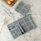 Glynniss Kitchen Towels and Dishcloths Set, Dish Towels and Dish Rags for Washing Dishes, for Cleaning Cooking Drying Pack of 8 (Grey)