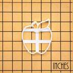 BAKERLOGY Apple Cookie Cutter - Detailed Biscuit Cutter Design for Baking and Crafts, ideal on fondant, dough, clay