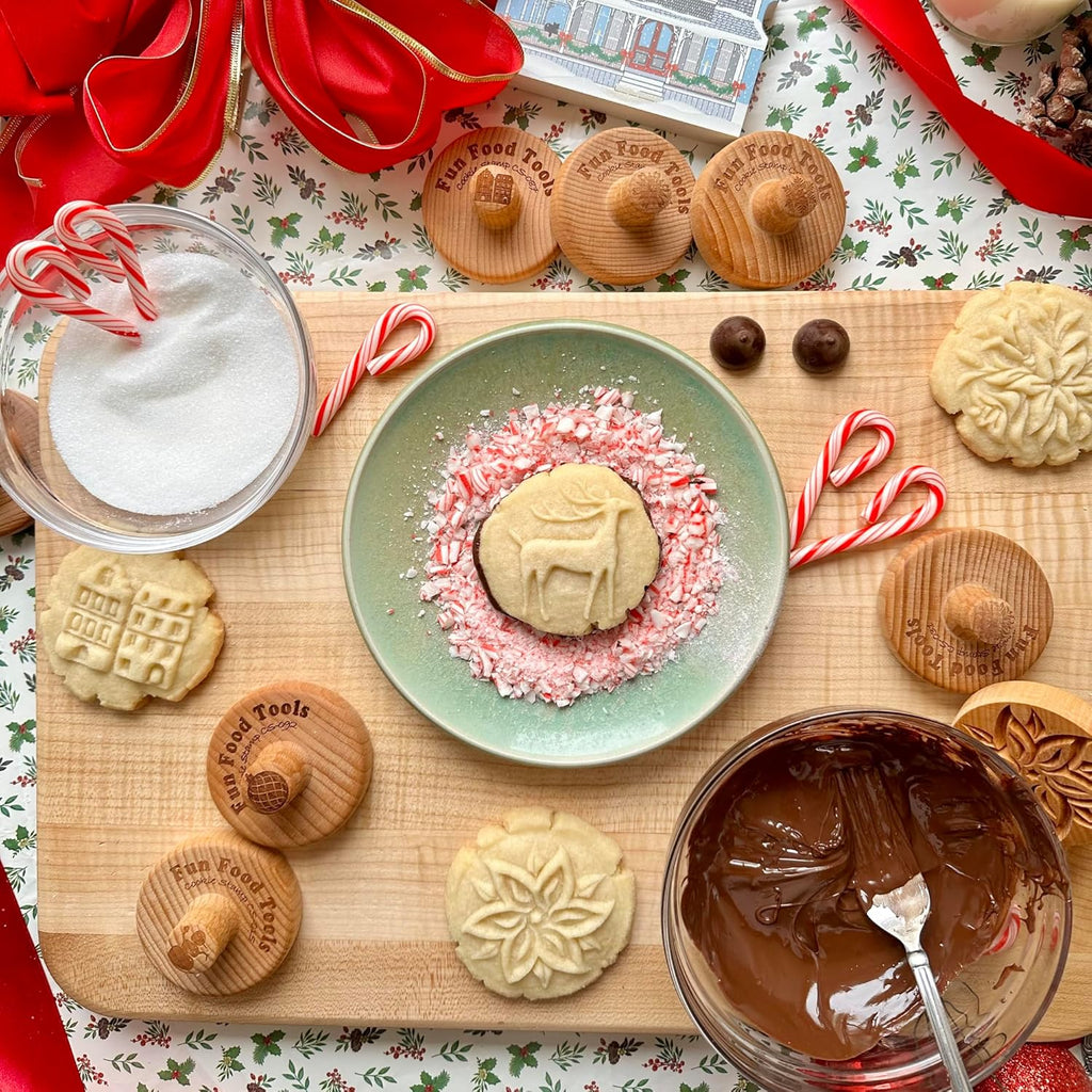 Wood Cookie Stamp, 2.5 Inch (Reindeer CS-050)