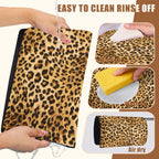 Leopard Print Dish Drying Mat for Kitchen Counter Hide Stain Absorbent Drying Rack Pad Rubber Backed Coffee Mat Espresso Machine Coffee Bar Accessories 15.7 x 23.6 Inch