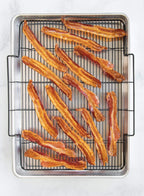 Nordic Ware Extra Large Oven Crisping Baking Tray, with Rack, Silver