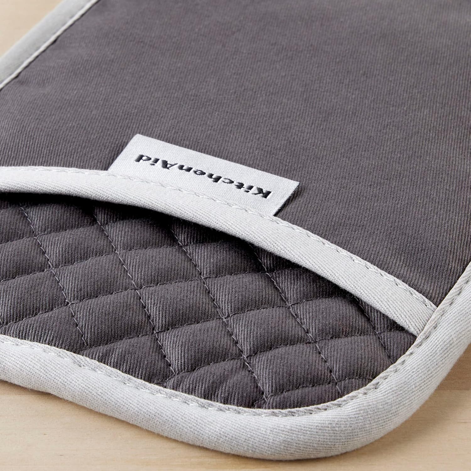 KitchenAid Asteroid Pot Holder 2-Pack Set, Charcoal Grey, 7"x10"