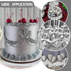 Edible Glitter Spray - 3/4oz Luster Dust Edible Food Grade Glitter Shimmer Dust Powder for Cocktails, Drinks, Cake Decorating - Metallic Food Coloring Powder for Wine, Candy, Cookie, Icing (Silver)