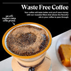 Willow & Everett Pour Over Coffee Dripper - Reusable Filter & Strainer for Medium Coarse Ground Coffee - Paperless Coffee Maker for Carafe