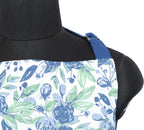 AMOUR INFINI Cotton Aprons for Women with Pocket, Adjustable Strap & Waist Ties - Washable Aprons for Baking, Cooking, Gardening (27.5 x 33 Inches - Blooming Floral)