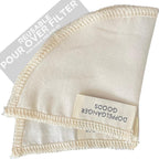 (2-Pack) Reusable Organic Cotton Pour Over Cone Filters for Hario V60 and Chemex Style Style Filters — Pourover Coffee Filter Maker Cup Ceramic, Glass, Plastic Dripper (Size 03, 1-6 Cups)