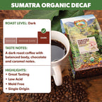 Low Acid Organic Coffee – Whole Bean, Mold-Free & Stomach Friendly by Java Planet, Sumatran Single Origin Decaf Coffee, Dark Roast, Smooth Full Flavored, 5LB Bag