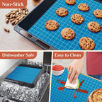 Silicone Baking Mat, 12 IN x 10 FT Free Cutting Baking Sheet, Non-Stick Reusable Dough & Pastry Mat, Non-Slip Silicone Mat Roll for Air Fryer Liner, Freeze Dryer, Oven Baking Pan, Kitchen Counter