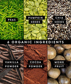 Truvani Vegan Pea Protein Powder | Chocolate | 20g Organic Plant Based Protein | 1 Serving | Keto | Gluten & Dairy Free | Low Carb | No Added Sugar