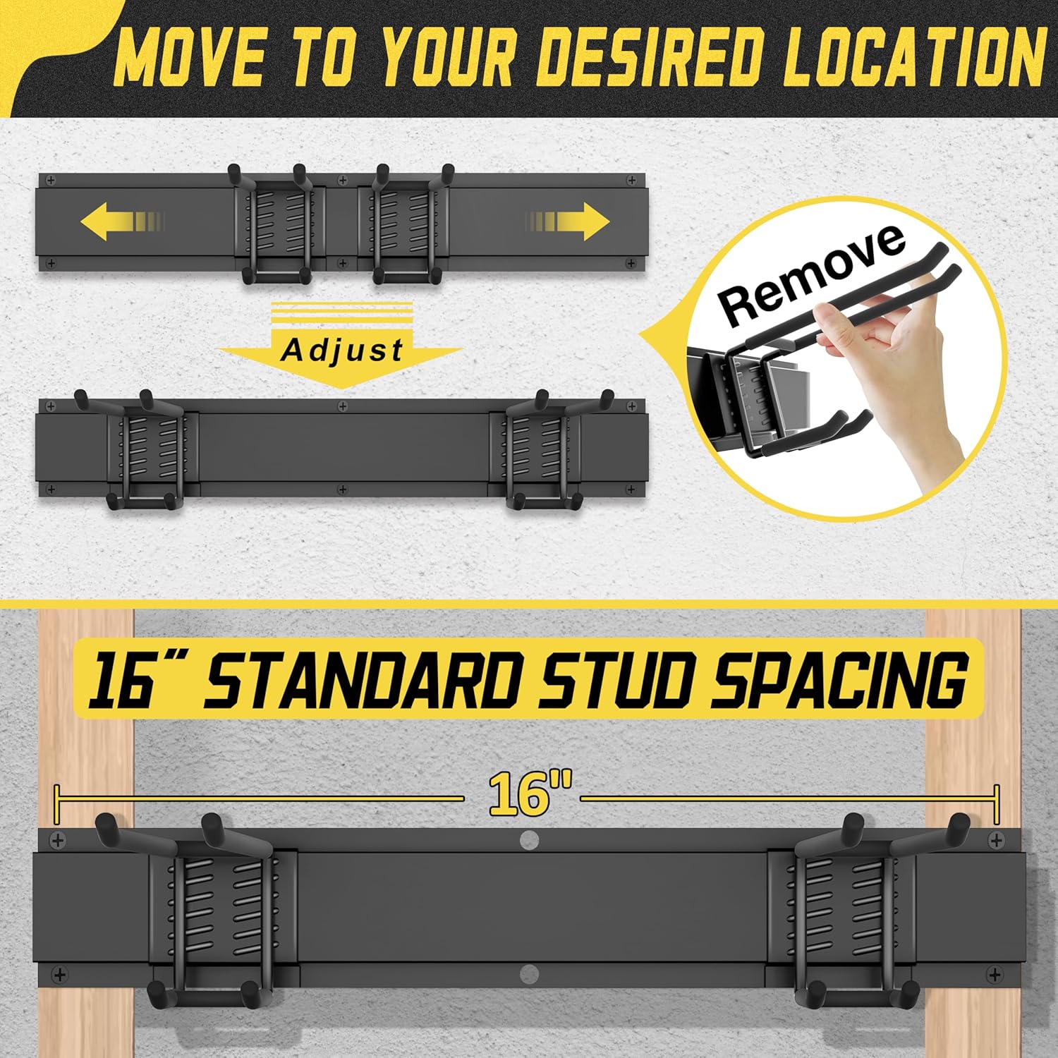 Garage Wall Organizer,12Pack Carries 600 lbs,Garden Tool Organizer 49.5in With Large Storage Space,Easy Assembly, Sturdy Design,for Efficient Tool Storage Garage Organization