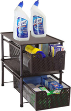Simple Houseware Stackable Cabinet Basket Drawer Organizer, Bronze