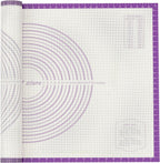 26 * 16 inches Purple, Non-Slip Silicone Baking Sheets - Baking Mat with 0.7mm Thickness - Non-Stick Pastry & Cookie Mat for Kitchen Counter for Rolling Out Dough with Measurements.