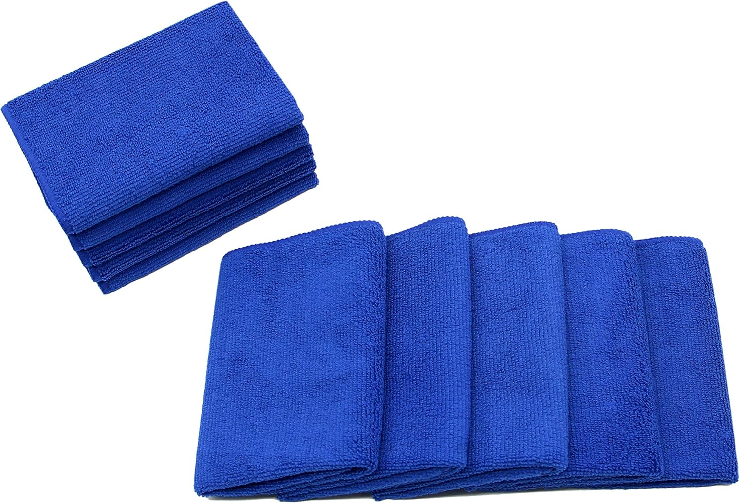 Microfiber Dish Cloths Fast Drying Kitchen Cleaning Cloth Dish Rags Dust Cloths Ultra Absorbent Lint Free Washcloths 12inch x 12inch 10 Pack Dark Blue