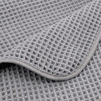 POLYTE Microfiber Oversize Quick Dry Lint Free Bath Towel, 60 x 30 in, 4 Pack (Waffle Weave)