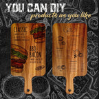 Nuenen 10 Pcs Wood Cutting Board with Handle 15.7 x 7.8 Inch Acacia Wooden Serving Kitchen Chopping Boards for Pizza, Bread, Cheese, Charcuterie, Fruit, Vegetables(Acacia)