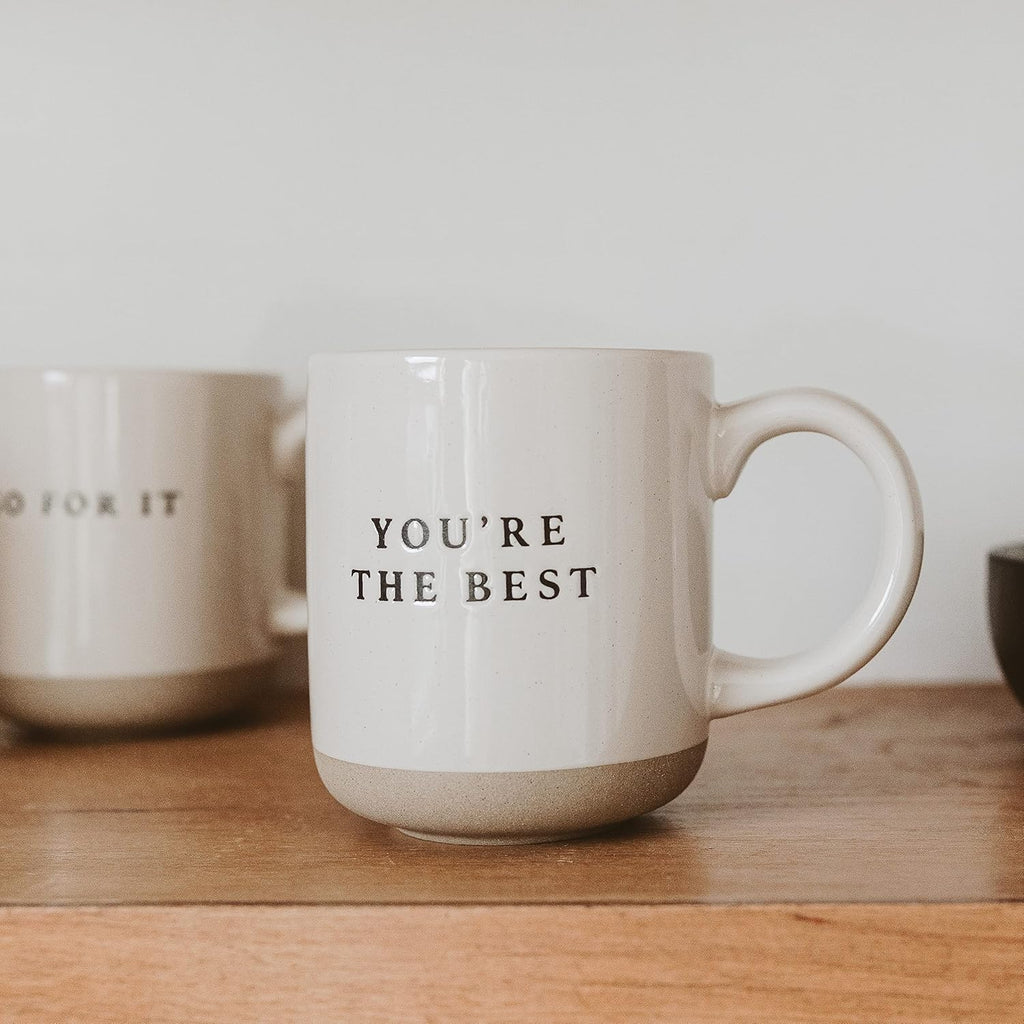 Sweet Water Decor You're The Best Stoneware Coffee Mug | Inspirational Mug | Novelty Coffee Mugs | Microwave & Dishwasher Safe | 14oz Coffee Cup