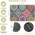 Dish Drying Mat Bohemia Vintage Decorative Pattern Kitchen Mat 16"x24" Bsorbent Coffee Maker Mat for Dishes,Utensils Coffee Maker Pots and Pans Easy Clean Dish Slip Resistant Pad
