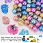 NiHome Edible Food-Grade Glimmer Powder Glitter Luster Dust Metallic Food Decorating Sprinkle Glimmery Dust for Drink Wine Beverage Cake Candy Dessert Bakery Restaurant Vegan (0.18oz/5g, Teal)