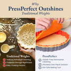 PressPerfect Silicone Pie Weight - Patented Blind Baking Insert for TartArt 9 Inch Tart Pan - Alternative to Ceramic Pie Weights for Baking Crust - No Puff Ups or Cracked Crusts