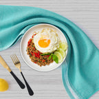 Homaxy Premium Kitchen Towels(18”x 28”, 6 Pack), Large Cotton Kitchen Hand Towels, Flat and Terry Dish Towels, 380 GSM Highly Absorbent Tea Towel Set with Hanging Loop, Teal