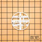 BAKERLOGY Happy Birthday Cookie Cutter - Round Biscuit Embosser for Celebration Baking, Detailed Fondant Stamp for Cakes, Cupcakes, Dough, and Clay