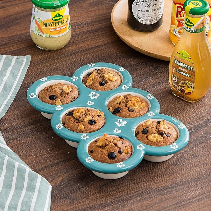 Wisenvoy Muffin Pan Cupcake Pan Ceramic Muffin Tin Cupcake Tin Popover Pan Muffin Pans Nonstick 6 Cupcake Tray