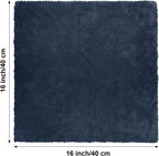 Shimeyao 30 Pcs Edgeless Microfiber Plush Towels for Cars Detailing Drying Wash Polishing Absorbent Cleaning Cloths, 500 GSM, 16 x 16 Inch(16 x 16 Inch,Navy Blue, Gray, Black,30 Pcs)