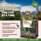 Low Acid Organic Coffee – Whole Bean, Mold-Free & Stomach Friendly by Java Planet, Good Morning Blend Coffee, Medium Roast, Smooth Full Flavored, 5LB Bag