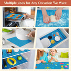 Silicone Baking Mat, 12 IN x 6 FT Free Cutting Baking Sheet, Non-Stick Reusable Dough & Pastry Mat, Non-Slip Silicone Mat Roll for Air Fryer Liner, Freeze Dryer, Oven Baking Pan, Kitchen Counter