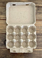 "Vintage Egg Cartons for 12 Large Eggs – Classic 3x4 Layout – Durable Recycled Cardboard – Farmhouse Style – Eco-Friendly Packaging - Tan 200 Pack