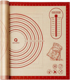 Silicone Baking Pastry Dough Mat - 28x20Inch Extra Large Cookie Bread Rolling Mats Sheet, Nonstick Kitchen Counter Kneading Board, Thick Reusable Pie Cookies Pizza Fondant Making Matt with Measurement