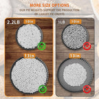 MOBYKE Pie Weights for Blind Baking, 2.2 LB Ceramic Pie Weights Blind Baking Beads Pie Weights for Baking Crust Reusable Natural Ceramic Stoneware with Storage Box…, big white