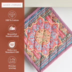 Maison d' Hermine Pot Holders Set 100% Cotton Heat Resistant Potholders 8" x 8" Hot Pads with Loop BBQ, Cooking, Baking, Grilling, Kitchen, Handling Hot Pans (Pack of 2, Ispahan)