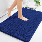 Arotive Luxury Chenille Bathroom Rug Mat, Extra Soft Thick Absorbent Shaggy Bath Rugs, Non-Slip Machine Wash Dry, Plush Bath Mats for Bathroom, Shower and Tub, 36x24, Royal Blue