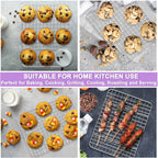 P&P CHEF Toaster Oven Pan with Wire Rack, Stainless Steel Baking Oven Sheet Tray, Bacon Pan and Cooling Rack for Cooking Roasting Cookie, Dishwasher Safe & Easy Clean, 9 x 7 x 1 Inch