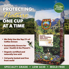 Low Acid Organic Coffee – Whole Bean, Mold-Free & Stomach Friendly by Java Planet, Papua New Guinea Single Origin Coffee, Dark Roast, Smooth Full Flavored, 5LB Bag