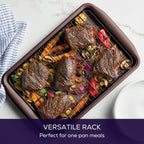 Circulon Nonstick Bakeware Set with Nonstick Cookie Sheet / Baking Sheet and Cooling Rack - 2 Piece, Chocolate Brown