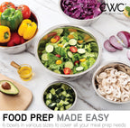 COOK WITH COLOR Stainless Steel Mixing Bowls Set - Nesting Bowls, 6 Pieces, Silver