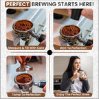 WDT Espresso Tool – Premium 0.35mm Needle Coffee Stirrer for Baristas | Precision Espresso Distribution Tool for Better Extraction with Extra 10 Needles | Matt Black