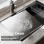 KORVOS Stainless Steel Cutting Board, 15.7" x 11.8" Double-Sided Metal Cutting Board for Kitchen, Chopping Board with Lip&Non-Slip Mat, Easy to Clean, Suitable for Meat, Fruits&Baking