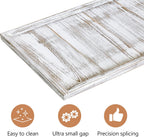 40"x20" Extra Large Long Rectangle Ottoman Table Tray - Rustic Wooden Serving Tray for Farmhouse Decorative Oversized Coffee Table Trays Living Room Kitchen Counter Breakfast White