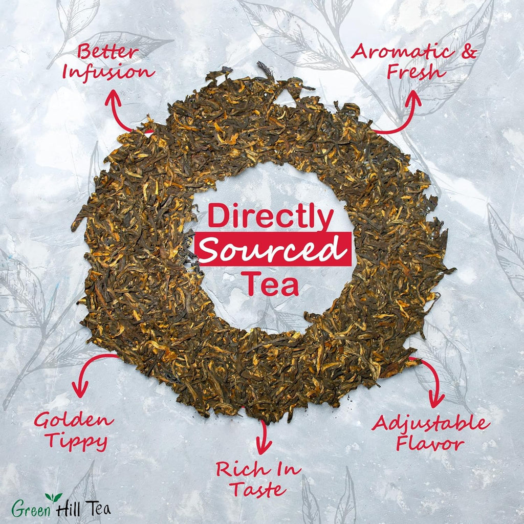 Yunnan Gongfu Black Tea , Natural Black Tea with Excellent fullness with subtle sweetness– 3.5 Oz Bag