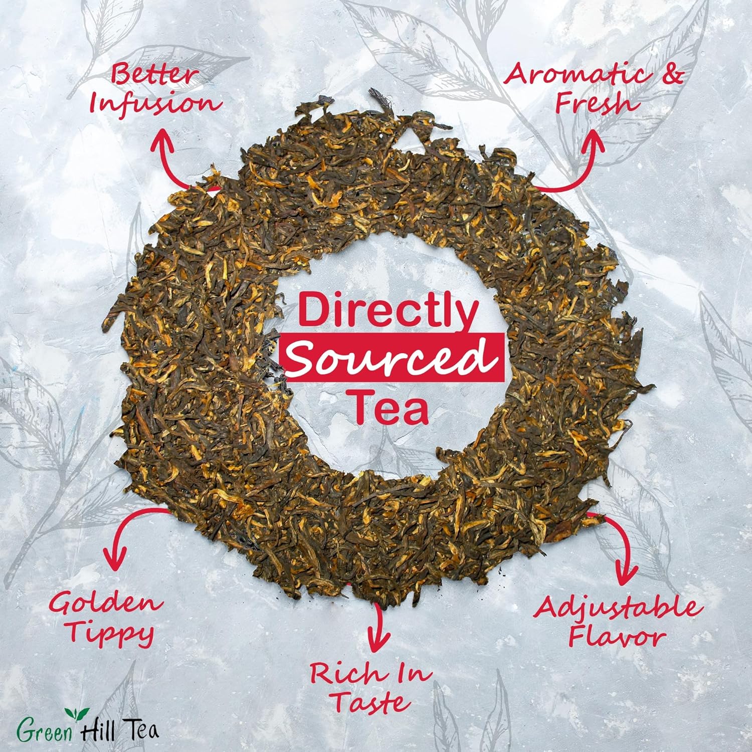 Yunnan Gongfu Black Tea , Natural Black Tea with Excellent fullness with subtle sweetness– 3.5 Oz Bag