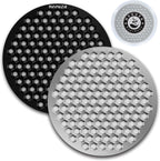 NEOUZA V4 Espresso Puck Screen 0.8mm Thickness Honeycomb Mesh Double Layer Black Protective Coating for Coffee Portafilter Basket (2, Black and Silver, 58mm)
