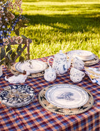 11-Piece Blue & White Collectible Chicken Floral Pattern Tea Set with Giftbox