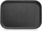 New Star Foodservice 24852 Restaurant Grade Non-Slip Tray, Plastic, Rubber Lined, Rectangular, 10-Inch x 14-Inch, Black