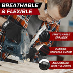 HANDLANDY Work Gloves for Men & Women, Utility Mechanic Working Gloves Touch Screen, Flexible Yard Work Gloves