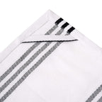 Urban Villa Kitchen Towels 100% Cotton Pack of 6, Highly Absorbent Quick Drying Super Soft Premium Dish Towels for Kitchen with Hanging Loop Hand & Tea Towels - 20x30 Inch, (Black & White, Striped)